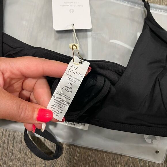 NWT Toluca Amina Bikini Top Waist Wrap Triangle Onyx Size M/L - Picture 3 of 7